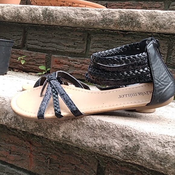 Cute Black Glitter Strap Sandals 3 for 25 sale - Picture 2 of 11